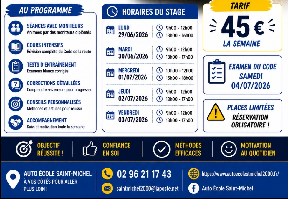 équipe auto ecole saint michel